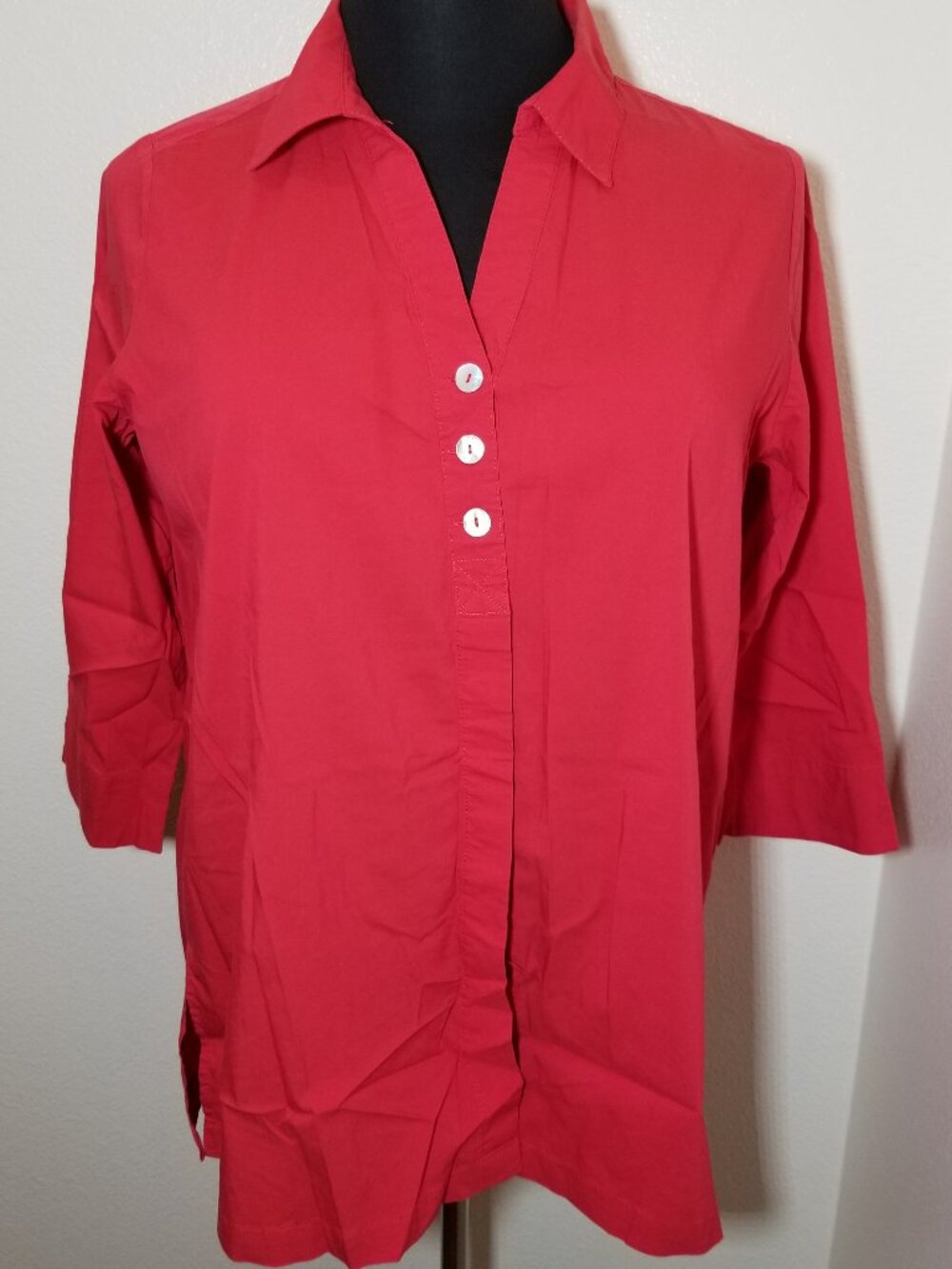 Zac &‎ Rachel Womens XL Red Button Up Shirt Business Retro Party City Preppy